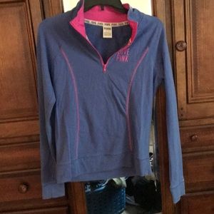 Pink hoodie and pullover.